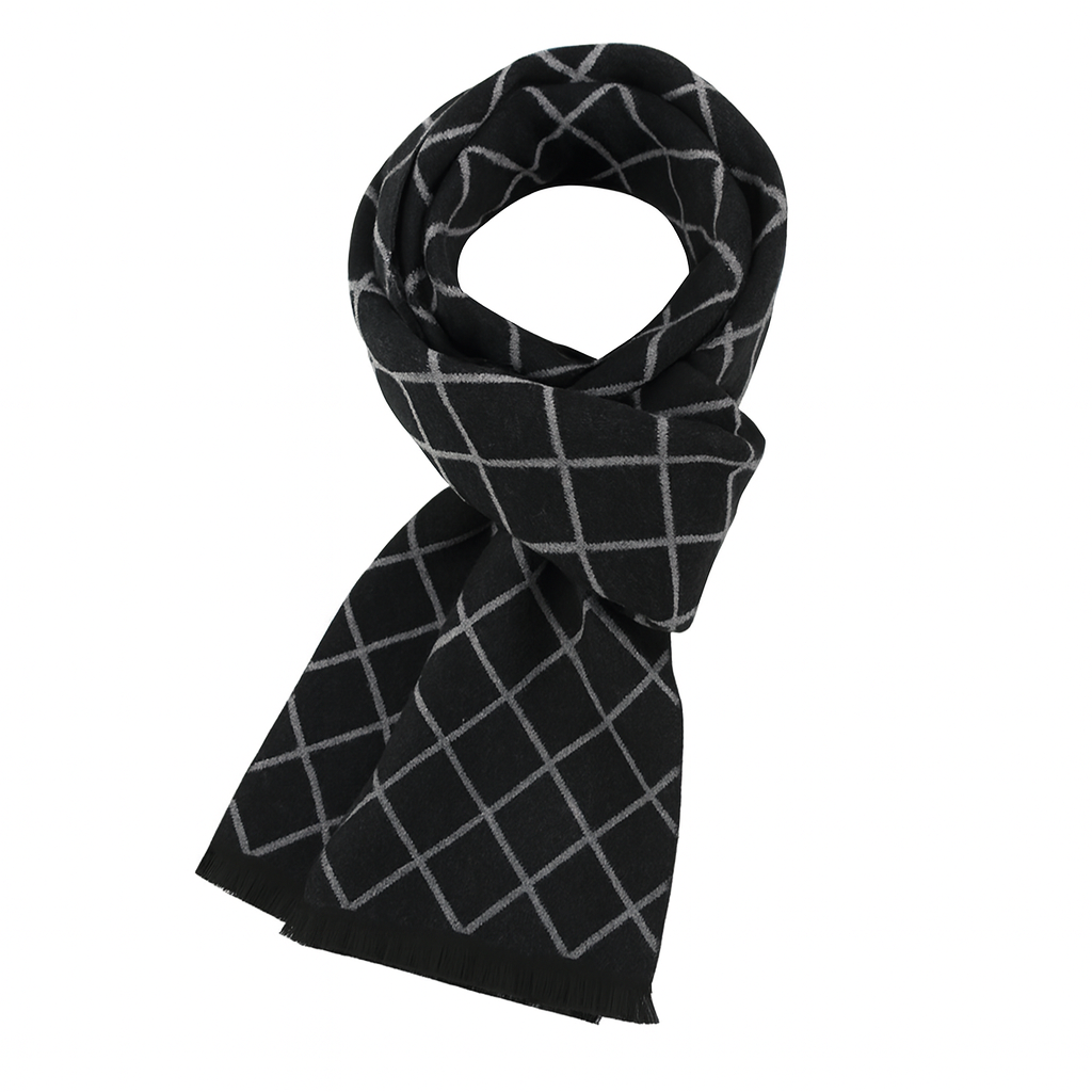 Urban Grid - luxurious blend of 60% polyester and 40% acrylic. Length of 180 cm and a classic width of 30 cm