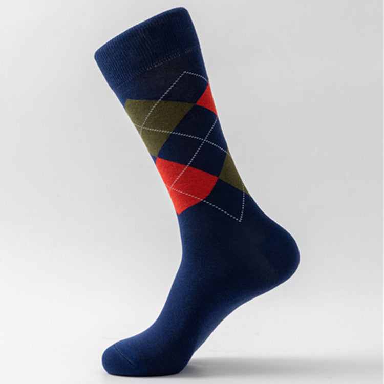 Navy Luxe Diamonds - Made from 70% Cotton, 27% Polyester - EU sizes 42 to 47.