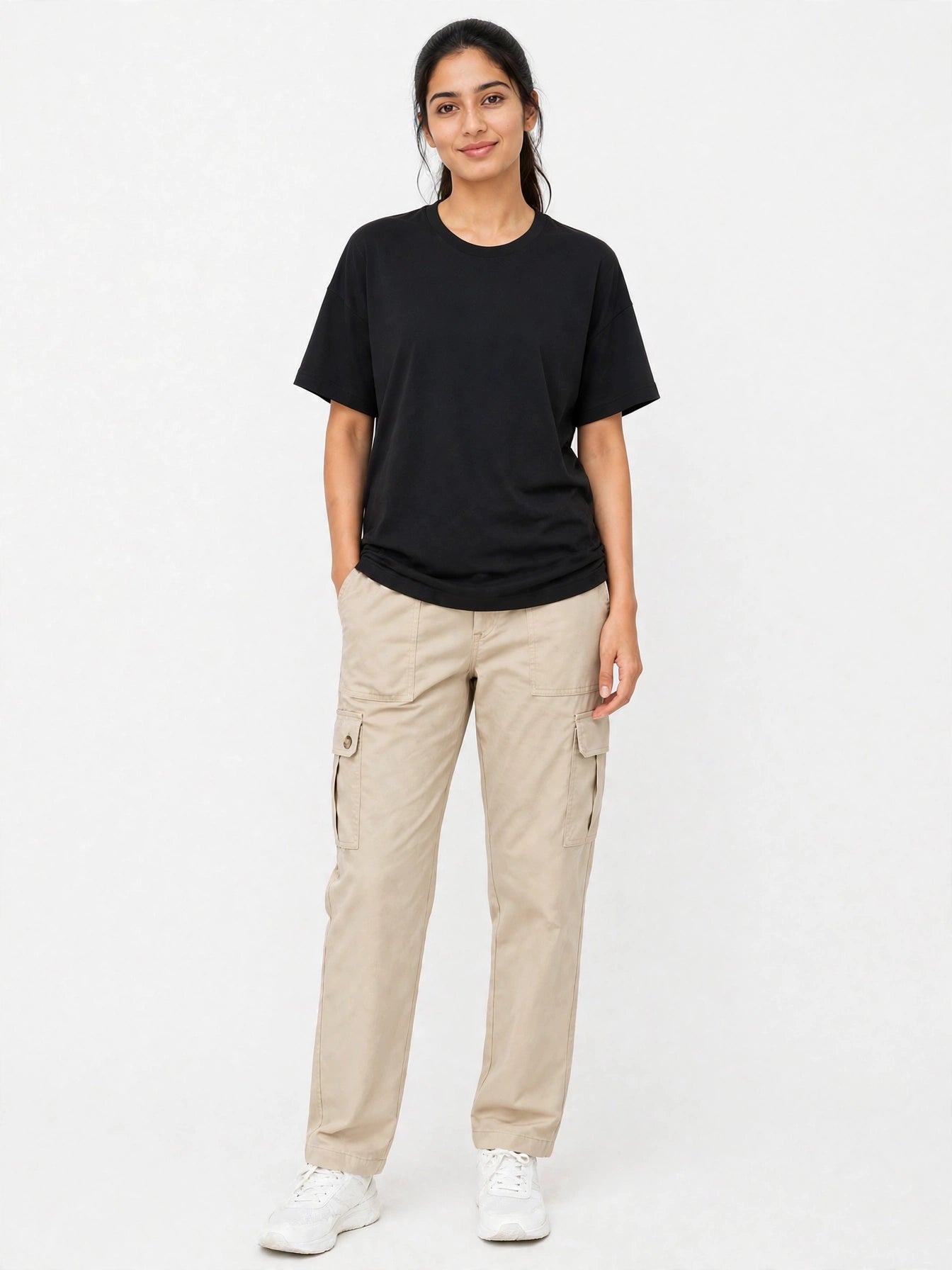 Black drop shoulder tshirt