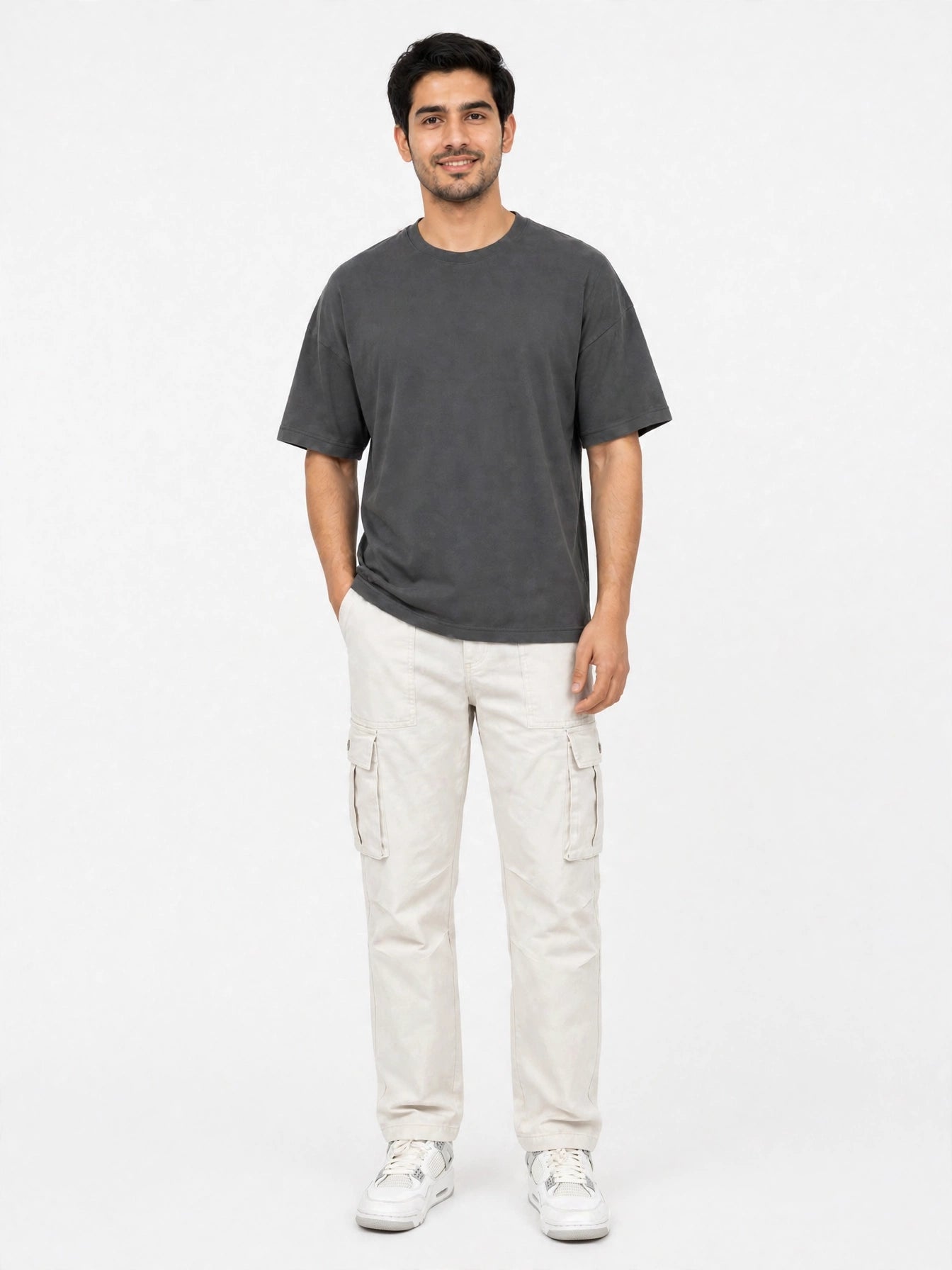Grey drop shoulder tshirt