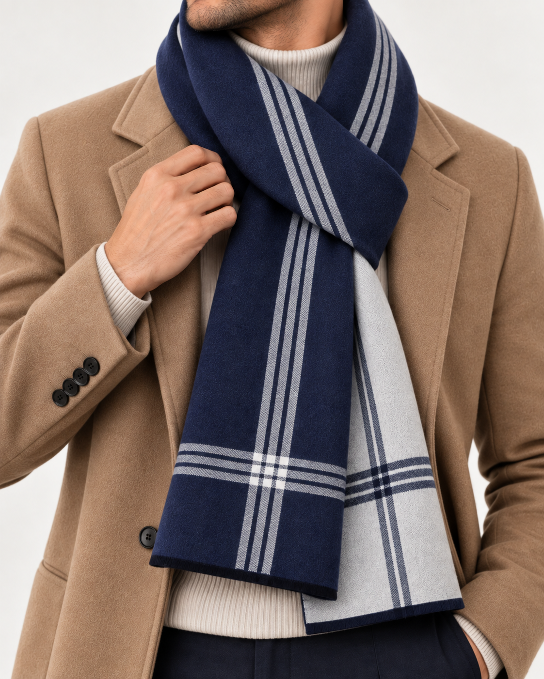Oxford Cross - luxurious blend of 60% polyester and 40% acrylic. Length of 180 cm and a classic width of 30 cm - Ultimo