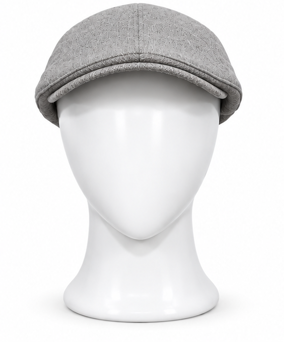 Winter Padded Grey Field Hat - 30% Wool, 70% Polyester