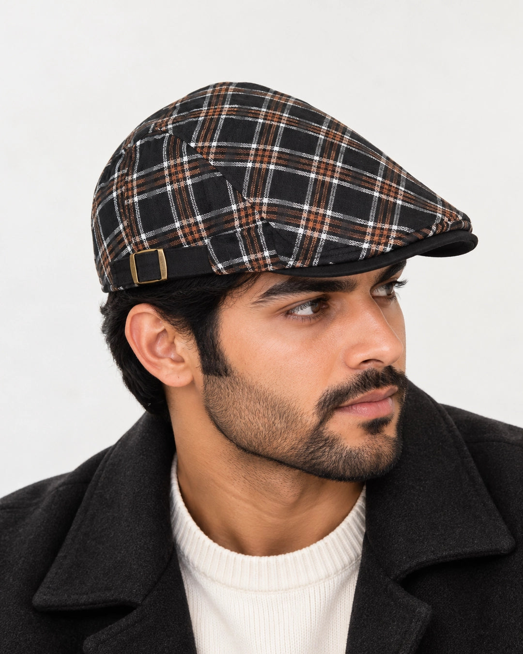Summer Vintage Check Ivy Hat - Adjustable & Stylish