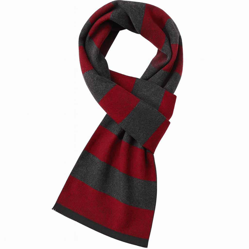 Crimson Drift - luxurious blend of 60% polyester and 40% acrylic. Length of 180 cm and a classic width of 30 cm