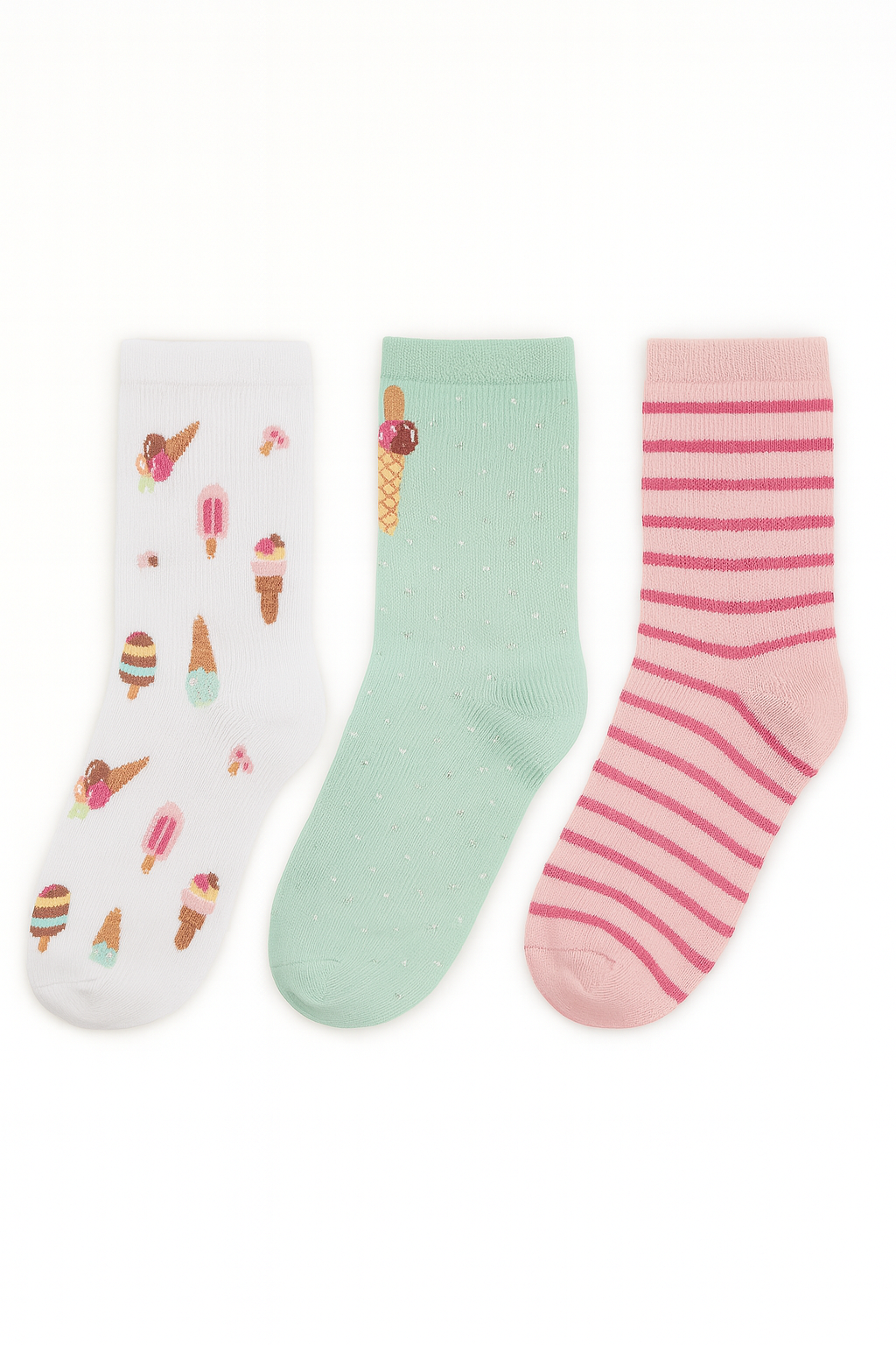 Ice Cream Fever Age 9-11 years (Pair of 3 Ankle)