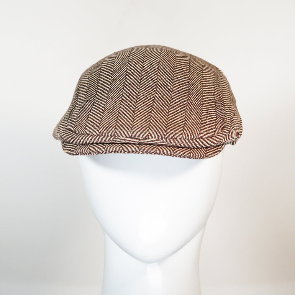 [Winter Padded] Chestnut Ivy Cap (35% Cotton and 65% Polyester Padded - Headsize 55cm to 58 cm with button to adjust the size) - Ultimo