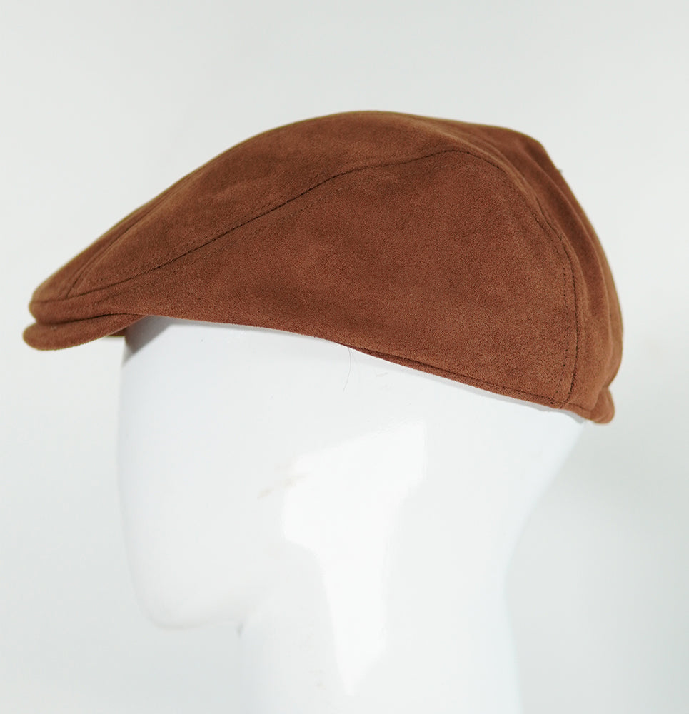 [Summer] Suede Peaked Caps Gatsby Driving Hat - Ideal for summer wear - 55-59 cm -  Elasticated