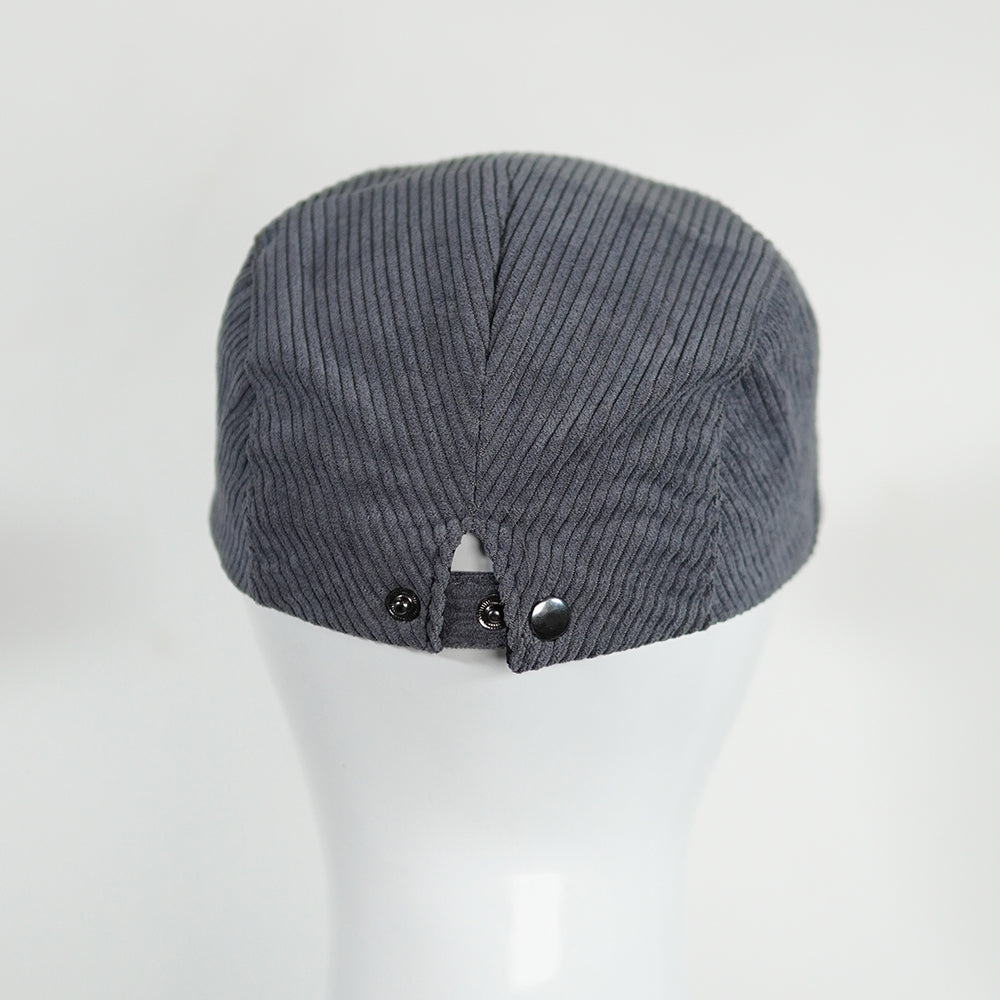 [Summer] Corduroy Beret Flat Cap - Ideal for summer wear - 53 cm to 56cm  - Adjustable Buttom