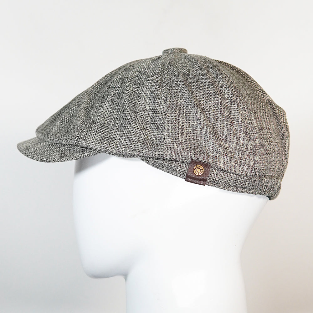 [Summer] Grey Bayside Linen Cap (100% Polyester non-padded - headsize 53cm to 58cm - free adult headsize with elastic band) - Ultimo