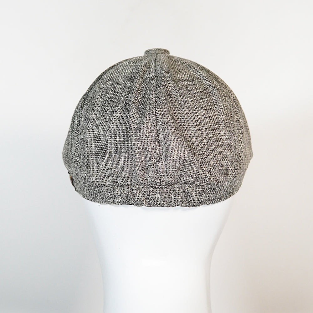 [Summer] Grey Bayside Linen Cap (100% Polyester non-padded - headsize 53cm to 58cm - free adult headsize with elastic band) - Ultimo