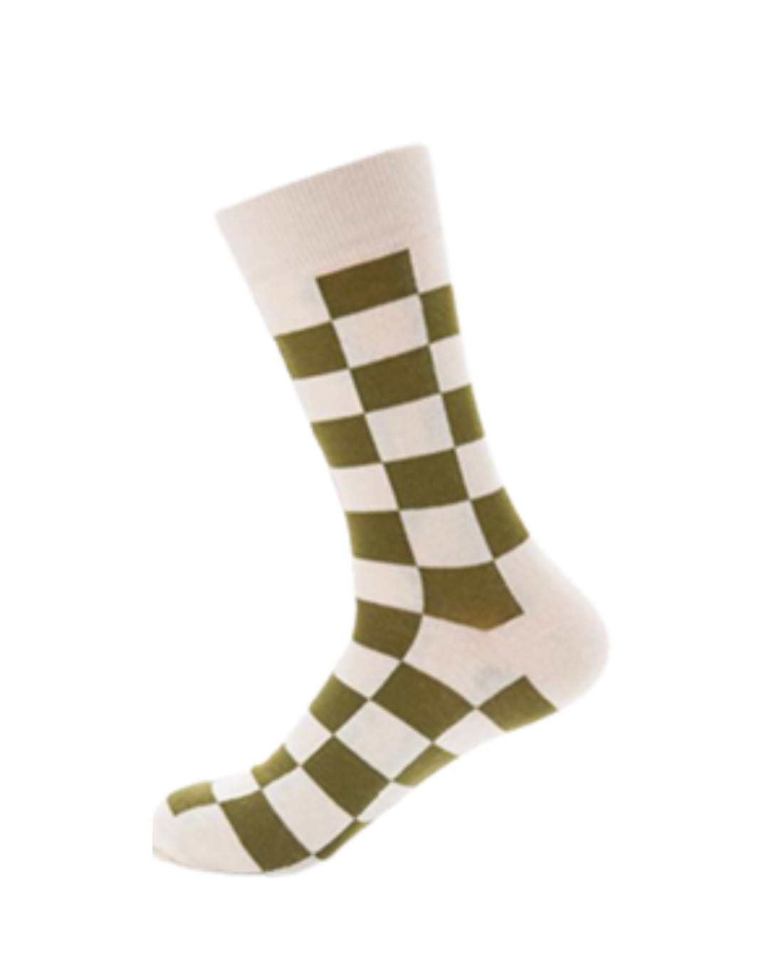 Olive Checkmate - Made from 70% Cotton, 27% Polyester - EU sizes 42 to 47.