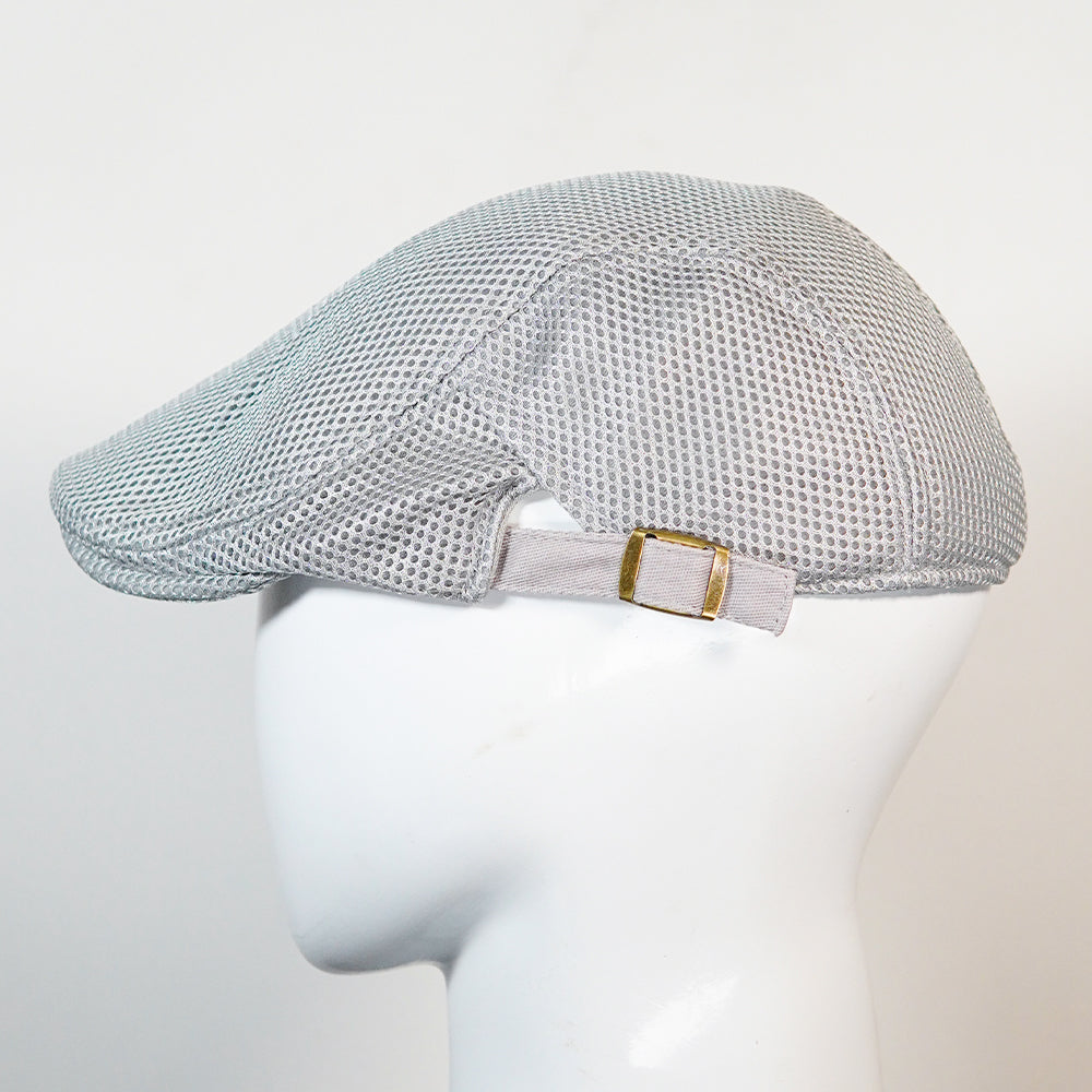 [Summer] LightWear Mesh Flat Cap (100% Polyester Padded - Headsize 55cm to 58 cm with belt to adjust the size) - Ultimo