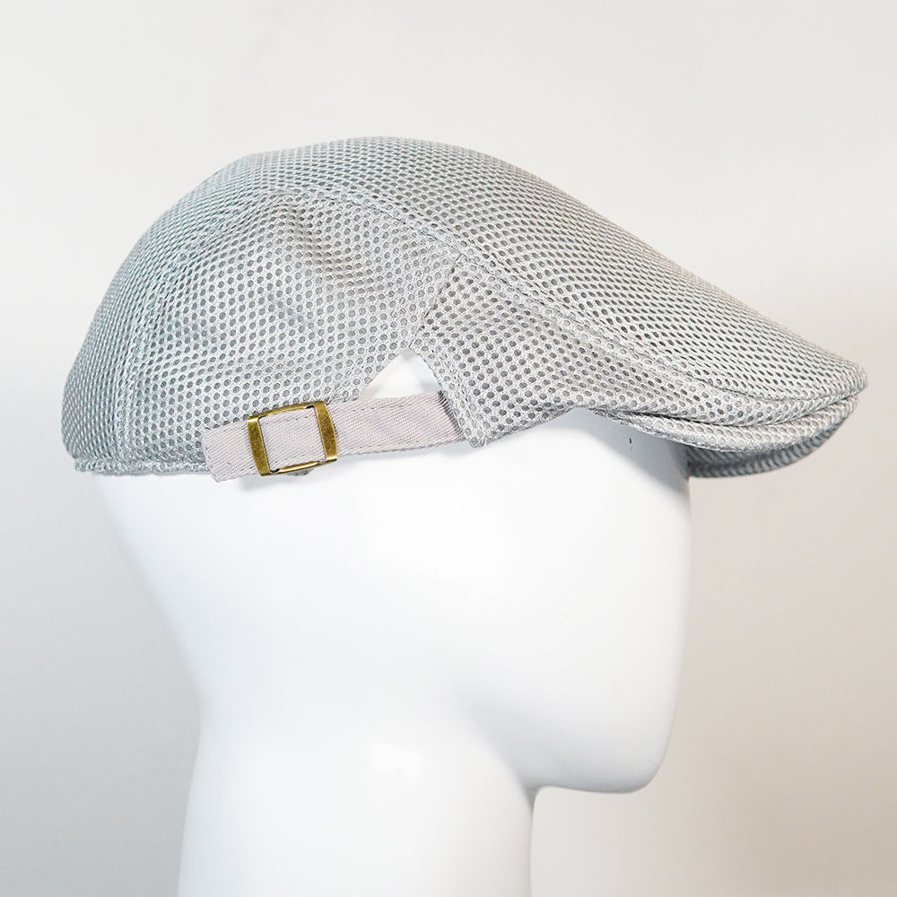 [Summer] LightWear Mesh Flat Cap (100% Polyester Padded - Headsize 55cm to 58 cm with belt to adjust the size) - Ultimo