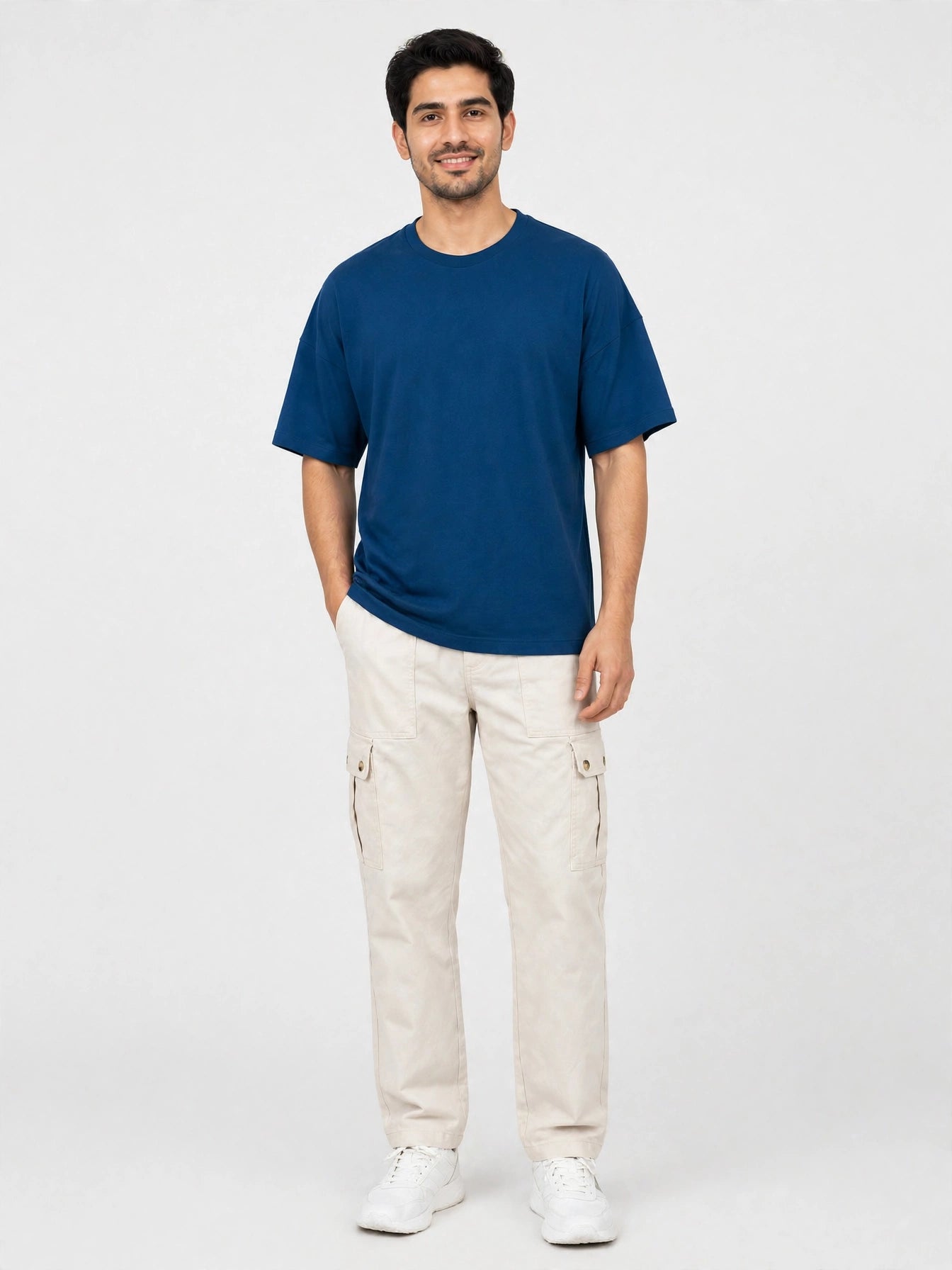 Blue drop shoulder tshirt