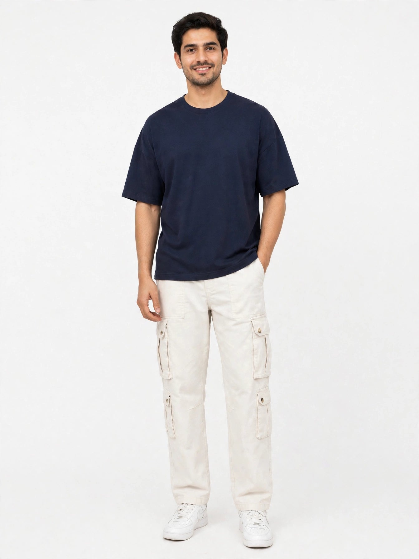 Navy Blue drop shoulder tshirt