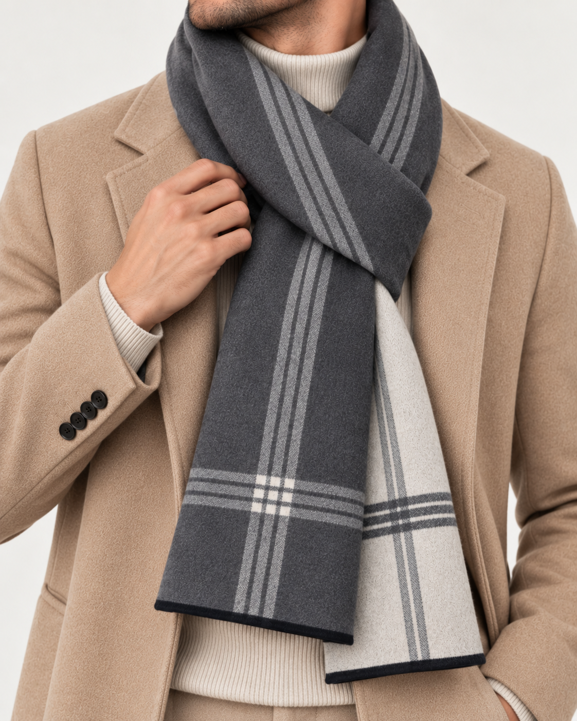 Monarch Line - luxurious blend of 60% polyester and 40% acrylic. Length of 180 cm and a classic width of 30 cm
