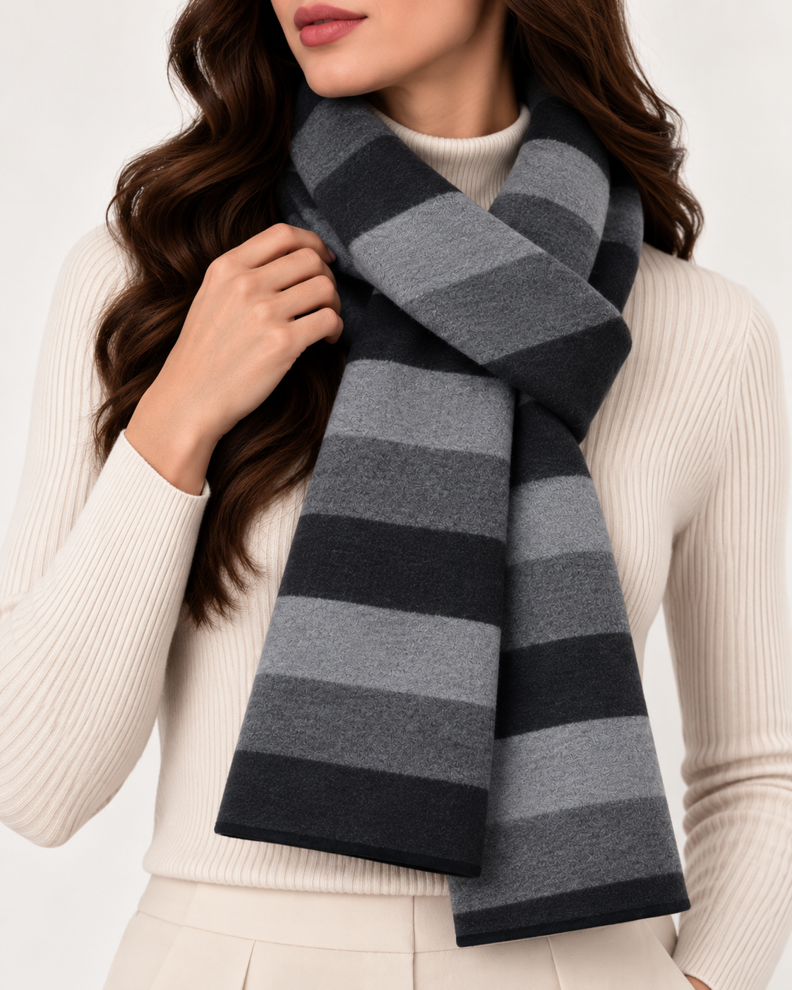 Shadow Layers - luxurious blend of 60% polyester and 40% acrylic. Length of 180 cm and a classic width of 30 cm - Ultimo