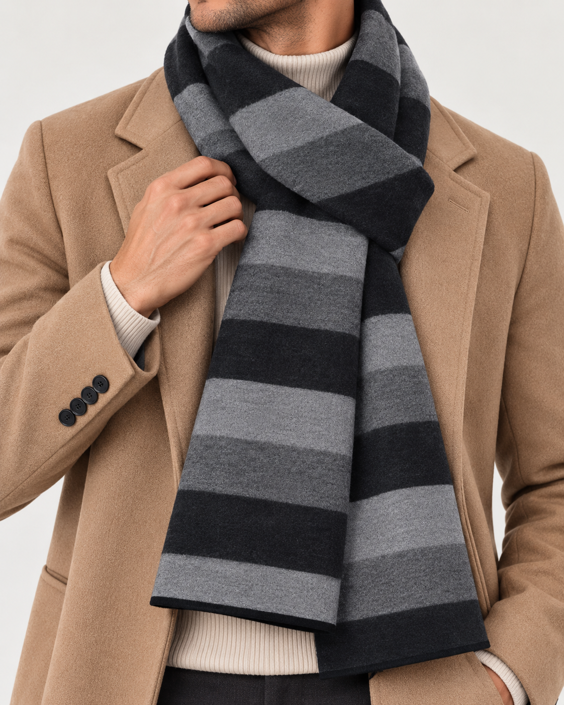 Shadow Layers - luxurious blend of 60% polyester and 40% acrylic. Length of 180 cm and a classic width of 30 cm - Ultimo