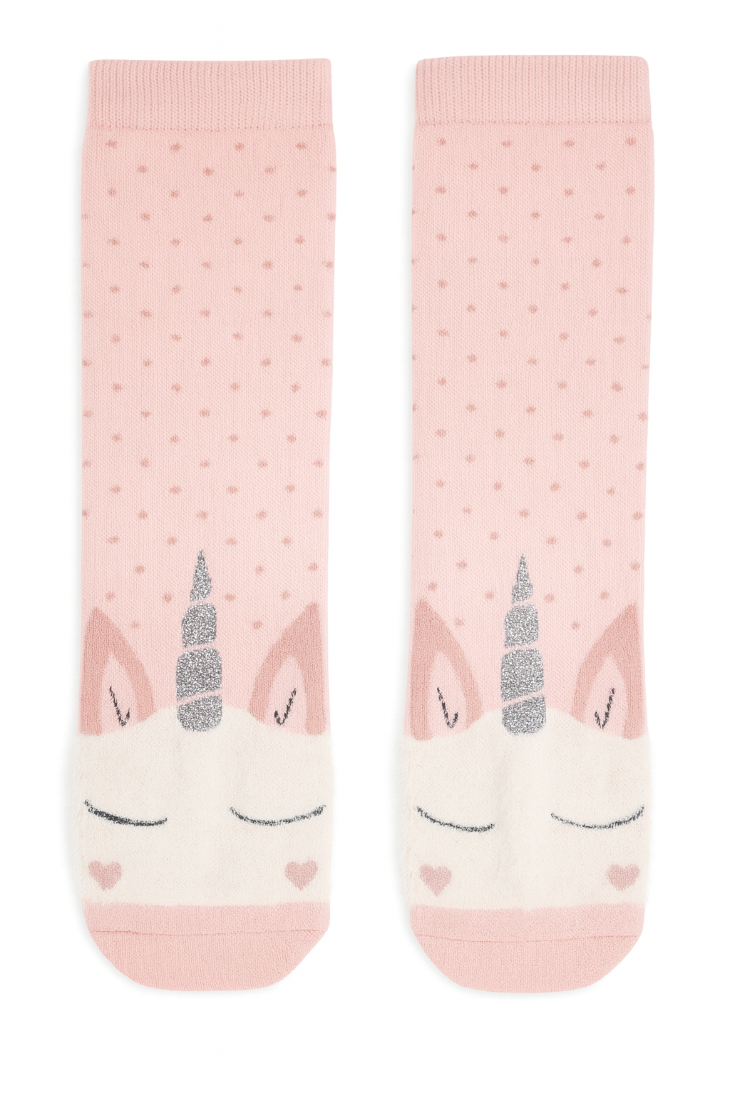 Pink Unicorn Anti Slip Kids Socks - Ages 9-11 (Single Pack)