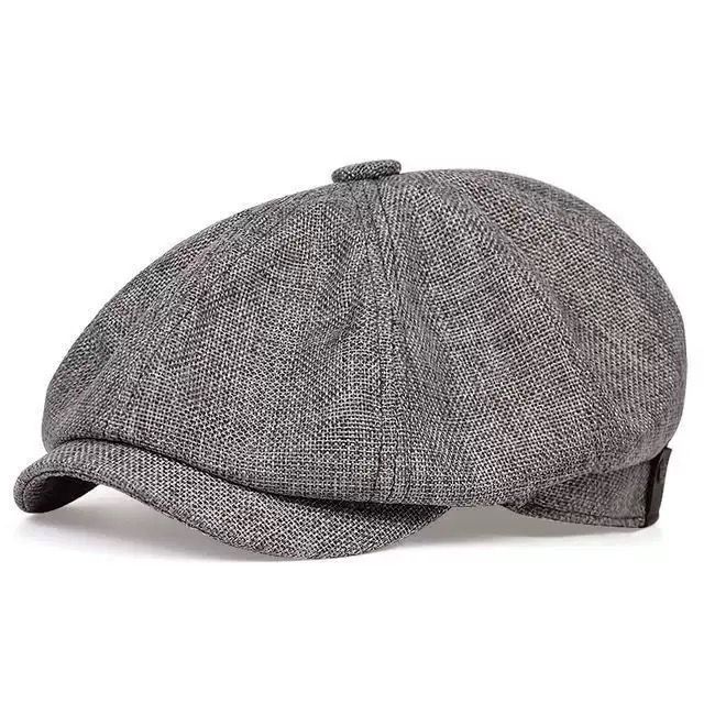 Grey Bayside Linen Cap (non-padded)