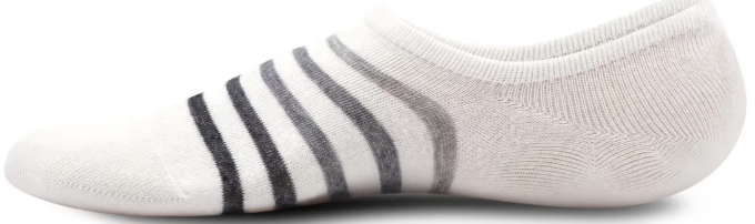 Cotton Invisible Striped Socks Casual Loafer No Show Stripe Socks (4 Pairs)