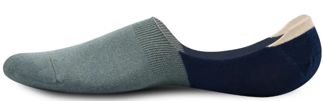 Invisible Color No Show Fashion Dress Socks Thin Silicone Anti-Slip Cotton Socks (5 pairs)