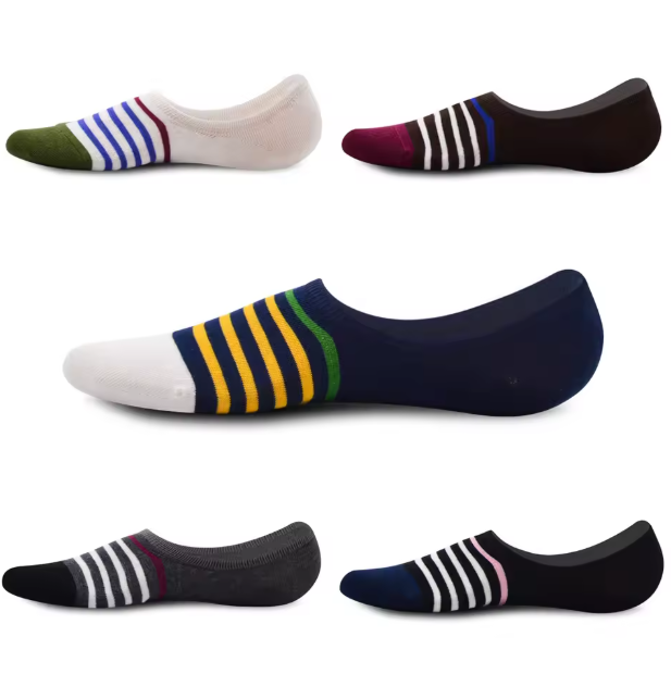 No Show Low Cut Boat Socks Non-Slip Casual Silicone Shallow
