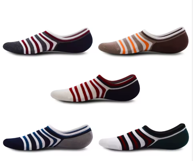 No Show Low Cut Boat Socks Non-Slip Casual Silicone Shallow