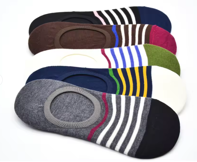 No Show Low Cut Boat Socks Non-Slip Casual Silicone Shallow