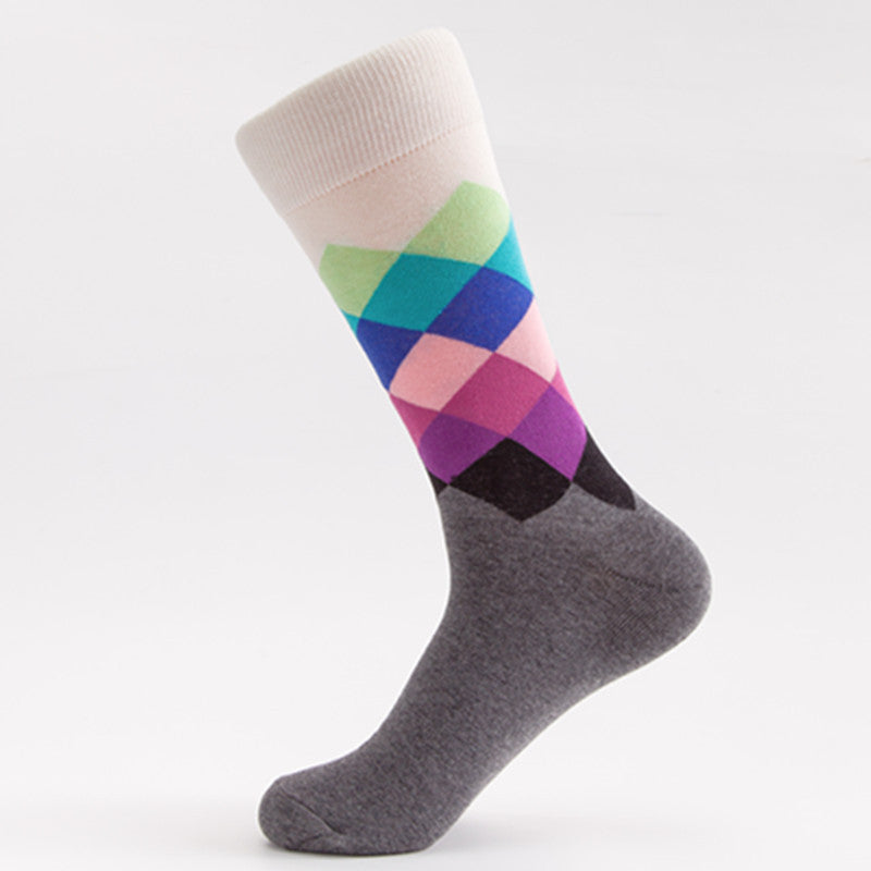 Grey Argyle - Made from 70% Cotton, 27% Polyester - EU sizes 42 to 47. (Copy)